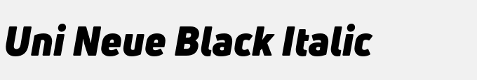 Uni Neue Black Italic
